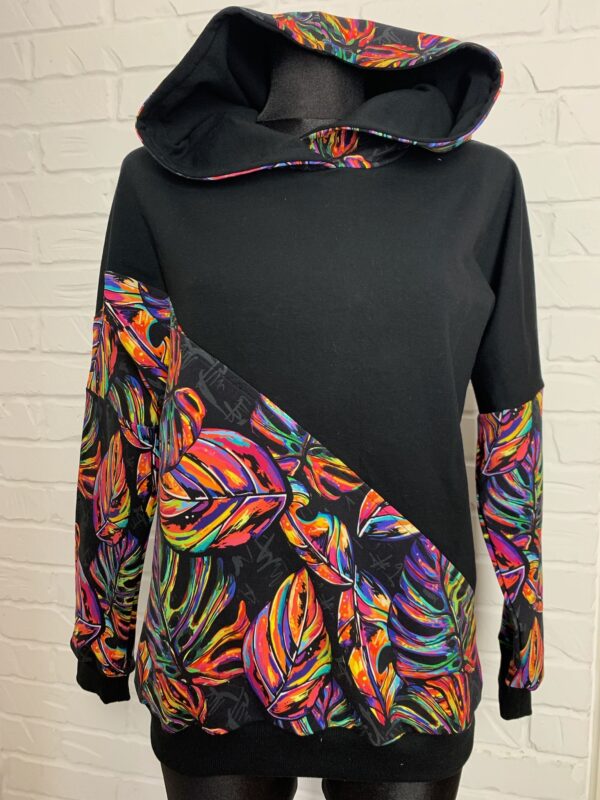 Bluza Werka M - Tropikalny Neon - Monstera
