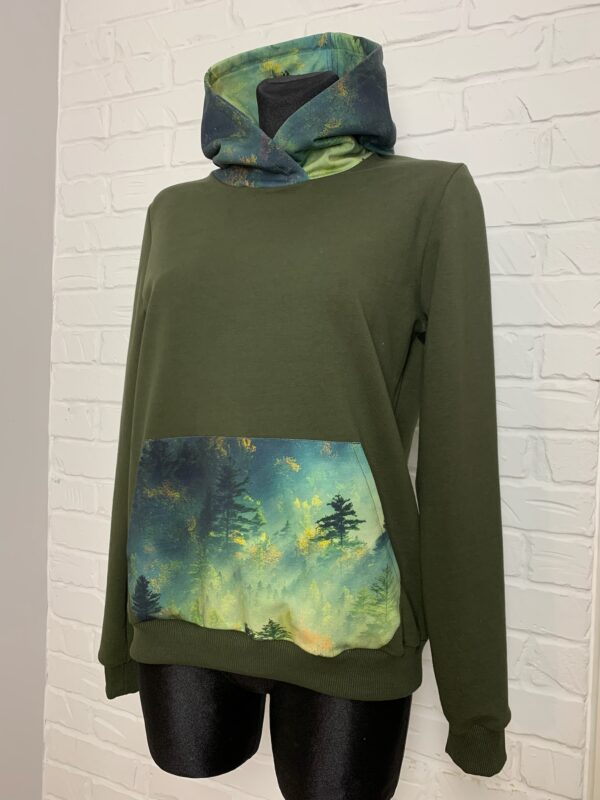 Bluza z kapturem M  "Leśna Mgła" - obrazek 2
