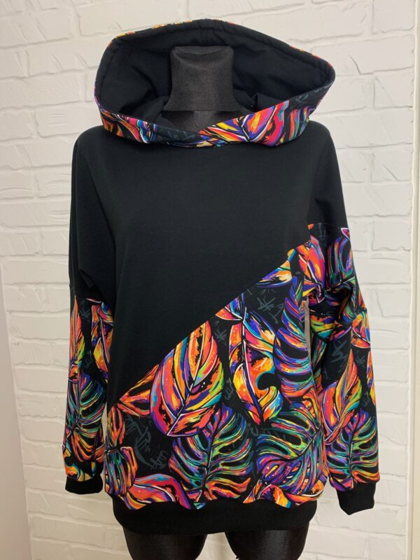 Bluza Werka L - Tropikalny Neon - Monstera
