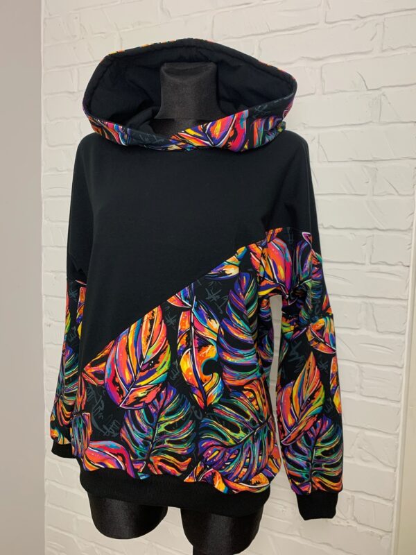 Bluza Werka L - Tropikalny Neon - Monstera - obrazek 2