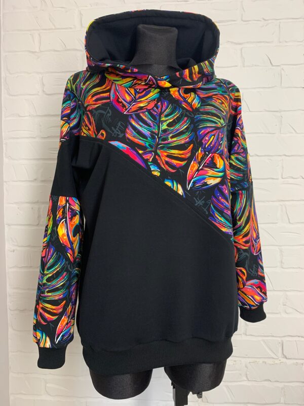 Bluza Werka L - Tropikalny Neon - Monstera