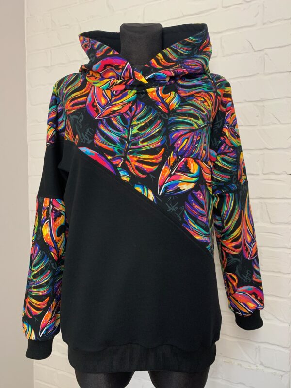 Bluza Werka L - Tropikalny Neon - Monstera - obrazek 3