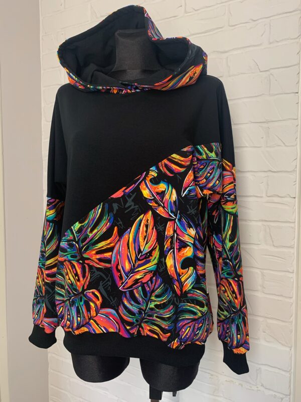Bluza Werka L - Tropikalny Neon - Monstera - obrazek 4