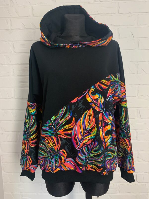 Bluza Werka L - Tropikalny Neon - Monstera