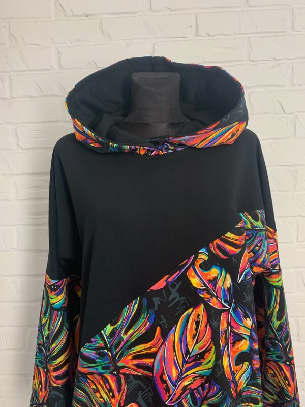 Bluza Werka L - Tropikalny Neon - Monstera - obrazek 3